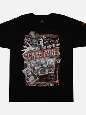 2023 Universal Studios Halloween Horror Nights HHN Scare Zone Oddfellow Shirt L
